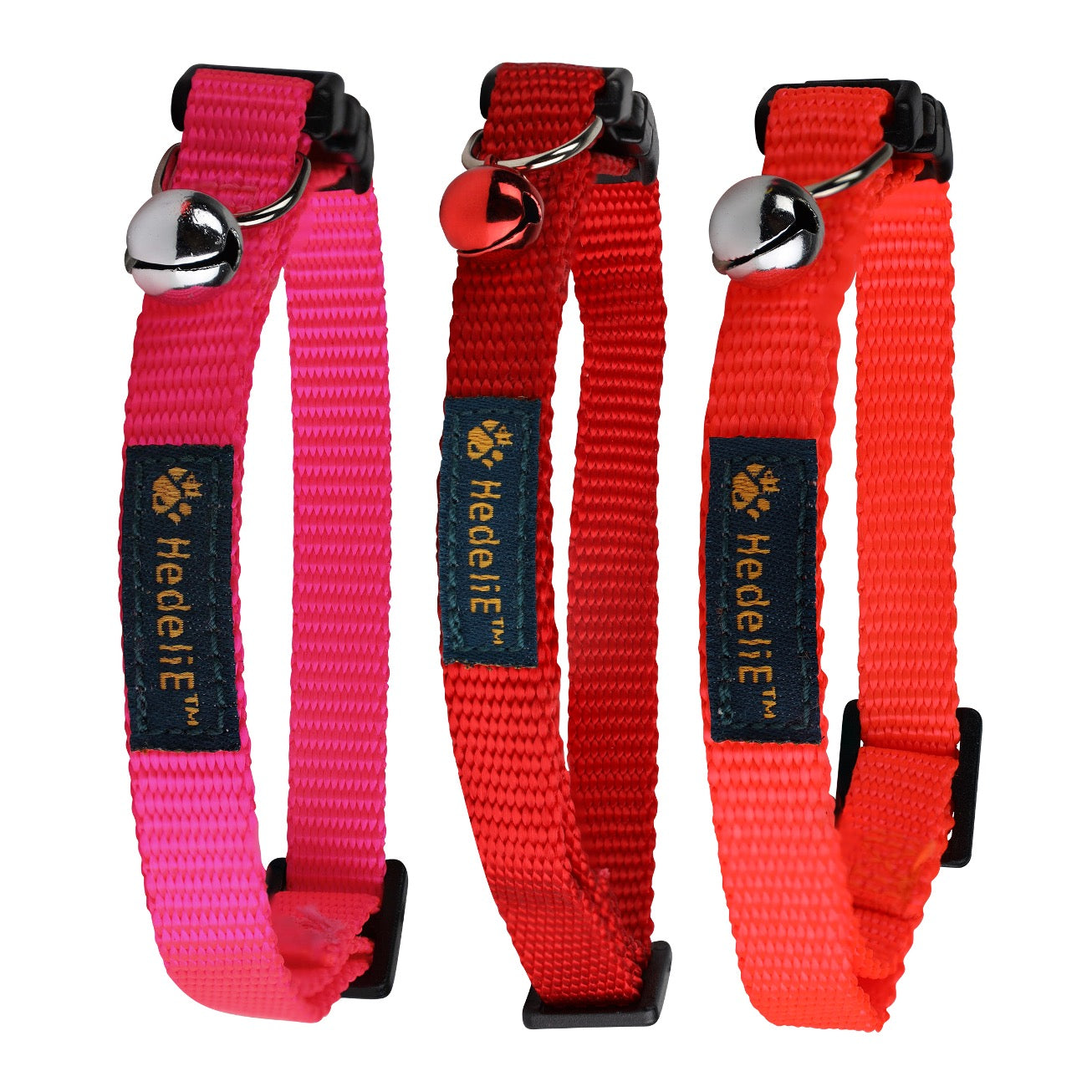 3-color Nylon Cat Collar Set (3 Pack) HedeliE